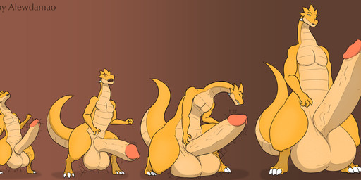 3_toes 4_fingers anthro balls balls_expansion becoming_erect big_balls big_penis biped body_size_growth brown_background claws erection expansion feet fingers four_frame_sequence genital_expansion genitals glans gradient_background green_eyes huge_balls huge_penis humanoid_genitalia humanoid_penis hyper hyper_balls hyper_genitalia hyper_penis male orange_body orange_scales penis penis_expansion pink_glans scales simple_background size_transformation solo tail text thick_thighs toe_claws toes transformation transformation_sequence vein veiny_penis white_claws alewdamao mythology engy_(character) dragon mythological_creature mythological_scalie scalie 2023 absurd_res artist_name hi_res sequence