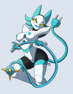 areola big_breasts black_body blue_areola blue_hair blue_nipples blue_tail blush blush_stickers breasts eyelashes fangs female floating_hands front_view genitals grey_background hair holding_object holding_whip looking_at_viewer machine nipples nude open_mouth open_smile pupils shoulder_pads simple_background slit_pupils smile solo tail teeth thick_thighs unusual_anatomy unusual_tail vulva whip white_body wide_hips yellow_eyes kinkymation deltarune undertale_(series) tasque_manager darkner felid mammal robot robot_anthro hi_res