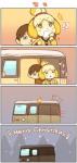 anthro blonde_hair chloroform clothed clothing dragging drugged duo eyes_closed female fur hair holidays implied_rape interrobang japanese male medium_truck offscreen_sex open_mouth outside simple_background smile snow substance_intoxication surprise text truck unconscious van vehicle yellow_body yellow_fur shigatake animal_crossing christmas nintendo isabelle_(animal_crossing) villager_(animal_crossing) canid canine canis domestic_dog human mammal shih_tzu toy_dog 4koma comic english_text japanese_text