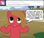 female humor joke solo text diegotan ask_pun hasbro my_little_pony tumblr fan_character pun_pony earth_pony equid equine horse mammal pony comic english_text