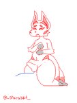 2_tails 3:4 abdominal_bulge anal animated anthro bouncing_penis canid canine cowgirl_position digital_media_(artwork) drift_(fortnite) duo epic_games flipnote_studio_3d_(artwork) fortnite fox from_front_position genitals hi_res male male/male mammal multi_tail mythological_creature mythology on_bottom on_top penis sex short_playtime solo_focus starabbit tail