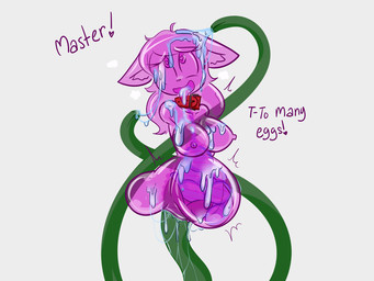 4_missing_limbs amputee anthro bodily_fluids breasts collar collar_only cum cum_on_belly cum_on_body cum_on_breasts cum_on_face dialogue disability egg egg_insertion female genital_fluids genitals heart_eyes heart_font heart_symbol living_sex_toy looking_up nipples nude penetrable_sex_toy pink_body quadruple_amputee sex_toy simple_background smile solo tentacles text tongue tongue_out translucent translucent_body vulva white_background pencil-arts animate_inanimate domestic_cat felid feline felis goo_creature living_onahole mammal 4:3 english_text