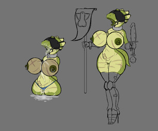 4_missing_limbs amputated amputated_arms amputated_legs amputated_limbs amputee anthro armor bdsm big_breasts blindfold bondage bound branded breasts buttplug clitoris clitoris_piercing clothing collar cuff_(restraint) dildo disability discolored_breasts female gag gauntlets genital_piercing genitals gloves green_body handwear huge_breasts metal_collar missing_all_arms missing_all_legs missing_all_limbs nipple_piercing nipples piercing plate_armor plug_(sex_toy) quadruple_amputee questionable_consent restraints ring_gag sex_slave sex_toy shackles slave submissive submissive_anthro submissive_female tongue tongue_piercing vulva serpenteats cumhilda_(serpenteats) lizard reptile scalie 6:5 absurd_res hi_res