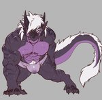 2017 abs absurd_res anthro barazoku biceps big_bulge big_muscles bodily_fluids body_writing bulge clothed clothing deltoids dragon english_text exercise grey_background hair hi_res horn looking_at_viewer male muscular muscular_anthro muscular_male mythological_creature mythological_scalie mythology navel nightterror one_arm_push-up pecs pubes push-up reptile scalie simple_background smile solo soren_ashe sweat tail tattoo text text_on_body triceps underwear underwear_only vein veiny_muscles workout writing_on_chest