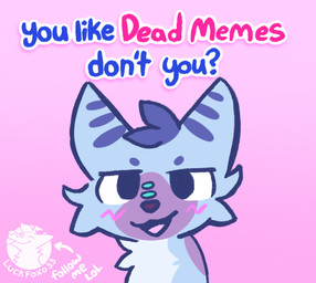 anthro blue_body blue_fur blue_hair blush blush_lines cheek_tuft chibi facial_tuft fur green_markings hair half-closed_eyes humor male markings narrowed_eyes open_mouth open_smile pink_background purple_body purple_fur simple_background smile smirk smug smug_face solo text tuft conditional_dnp luckfoxo33 boy_kisser_(meme) tolng canid canine fox mammal english_text lol_comments meme andromorph_(lore) trans_(lore) trans_man_(lore)