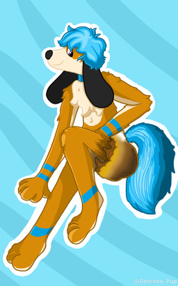 anthro blue_hair blue_tail brown_body brown_fur church clothed clothing diaper diaper_only feces fur hair intersex intersex/male male paws pooping scatplay soiled_diaper soiling soiling_diaper solo tail topless unclean_diaper used_diaper using_diaper wearing_diaper getchoo_pup canid canine mammal hi_res