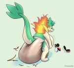 after_vore ambiguous_gender anthro clothed clothing diaper diaper_disposal diaper_fetish diaper_only diaper_use digestion disposal fatal_vore feces fire flaming_hair flaming_mane green_background green_body pokeball pooping pseudo_hair pseudo_mane rumbling_stomach scatplay simple_background soiled_diaper soiling soiling_diaper solo topless unclean_diaper used_diaper vore wearing_diaper chaptude nintendo pokemon generation_5_pokemon hybrid pokemon_(species) snivy 2022 hi_res