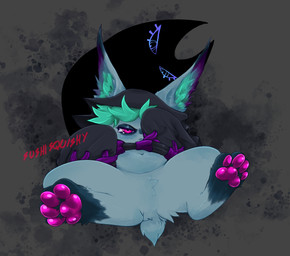 anthro biped blush clothing fluffy fluffy_tail fur hair hoodie paws shadow tail topwear vex_(league_of_legends) sushilegion league_of_legends riot_games tencent shadow_(lol) vex_(lol) yordle absurd_res hi_res