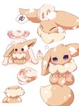 annoyed bathing brown_body duo eevee female feral generation_1_pokemon hi_res human kemono looking_at_viewer mammal nakimayo nintendo nude pokemon pokemon_(species) spread_legs spreading