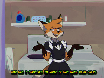 5_fingers anthro appliance arm_tuft basket big_ears big_eyes big_tail biped black_bow_tie black_clothing black_topwear bow_tie brown_body brown_fur cheek_tuft claws clothing confusion container curtains detailed_background detergent dialogue dipstick_ears dipstick_tail dryer ear_markings elbow_tuft eyebrow_through_hair eyebrows facial_tuft fangs femboy fingers fluffy fluffy_tail fur gesture gloves_(marking) hair head_tuft humanoid_hands inner_ear_fluff kemono laundry_machine looking_at_viewer maid_uniform male markings mole_(marking) multicolored_ears narrowed_eyes open_mouth orange_body orange_fur question_mark shelf shrug smug_grin solo spread_arms standing tail tail_markings tail_tuft teeth text text_shadow topwear translucent translucent_hair tuft uniform washing_machine white_body white_bow_tie white_clothing white_fur white_topwear suitedwolfie vhs balthy_(suitedwolfie) canid canine fox mammal red_fox true_fox 2025 4:3 chromatic_aberration digital_drawing_(artwork) digital_media_(artwork) english_text film_grain