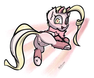 anus blonde_hair female feral freckles fur genitals hair heart_eyes heart_symbol looking_at_viewer neck_tuft open_mouth pink_body pink_fur presenting simple_background solo teats tuft vulva wings young young_feral nottrevbe mythology arthropod equid equine hybrid insect lepidopteran mammal moth mothpony mythological_creature mythological_equine pegasus 6:5 hi_res signature