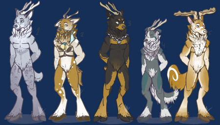 anthro antlers bell biped chain_collar collar group horn jewelry lock male necklace nude padlock simple_background standing transparent_background unknown_artist deer mammal alpha_channel