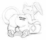 anthro backsack balls big_butt butt curvy_figure eyes_closed genitals huge_butt looking_back male nude simple_background solo text thick_thighs white_background wide_hipped_anthro wide_hipped_male wide_hips sssonic2 dragon_ball korin_(dragon_ball) domestic_cat felid feline felis mammal 2018 english_text hi_res monochrome