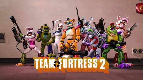 3_toes accessory angry anthro arm_warmers armwear beak black_bow_tie blue_body blue_bow_tie blue_claws blue_eyes blue_headband bottomwear bow_ribbon bow_tie breasts buckteeth calipers checkered checkered_floor claws clothing ear_piercing ear_ring empty_eyes eyewear eyewear_on_head fangs feet female fingerless_gloves fire flamethrower glasses glasses_on_head glistening glistening_body gloves green_body green_bottomwear green_clothing green_fingerless_gloves green_gloves green_handwear green_leg_warmers green_legwear green_pants group gun hair hair_accessory hair_bow hair_ribbon handgun handwear hat headband headgear headwear holding_bat holding_calipers holding_flamethrower holding_gun holding_handgun holding_object holding_ranged_weapon holding_revolver holding_rifle holding_shotgun holding_sniper_rifle holding_weapon inside leg_warmers legwear logo long_hair looking_at_viewer machine male medium_breasts midriff mohawk on_model open_mouth open_smile orange_body pants pattern_arm_warmers pattern_armwear pattern_clothing pattern_leg_warmers pattern_legwear piercing pink_bottomwear pink_clothing pink_hair pink_leg_warmers pink_shirt pink_shorts pink_topwear purple_arm_warmers purple_armwear purple_clothing purple_eyes purple_leg_warmers purple_legwear ranged_weapon red_bottomwear red_claws red_clothing red_hair red_leg_warmers red_legwear red_sclera red_shirt red_shorts red_topwear revolver ribbons rifle ring_piercing sharp_teeth shirt shorts shotgun shoulder_pads smile star_glasses stitch_(sewing) striped_arm_warmers striped_armwear striped_clothing striped_leg_warmers striped_legwear stripes sunglasses sunglasses_on_head teeth text toes top_hat topwear weapon wearing_glasses whiskers white_body yellow_body yellow_eyes trexgamerman five_nights_at_freddy's five_nights_at_freddy's:_security_breach five_nights_at_freddy's_2 scottgames steel_wool_studios team_fortress_2 valve burntrap_(fnaf) fan_character glamrock_bonnie_(fnaf) glamrock_chica glamrock_freddy glamrock_mangle_(fnaf) golden_freddy_(fnaf) mangle_(fnaf) montgomery_gator roxanne_wolf vanny_(fnaf) animatronic avian bear bird canid canine canis chicken crocodile crocodilian galliform lagomorph leporid mammal phasianid rabbit reptile robot robot_anthro scalie wolf 3d_(artwork) absurd_res crossover digital_media_(artwork) english_text full-length_portrait hi_res portrait source_filmmaker_(artwork)