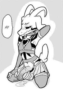anthro asriel_dreemurr blush boss_monster bra caprine choker clothed clothing crossdressing elbow_gloves embarrassed fingerless_gloves frown fur garter_belt garter_straps gloves goat half-closed_eyes horn kneeling legwear lingerie male mammal markings monochrome pashoo penis simple_background skirt slit_pupils solo speech_bubble stockings undertale underwear video_games

Rating: Explicit
Score: 5
User: pantzers
Date: April 20, 2016