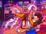 anthro bedroom bedroom_sex duo female from_front_position holidays lying male male/female missionary_position on_back petals sex humming_b3rt valentine's_day bernese_mountain_dog canid canine canis domestic_dog mammal molosser mountain_dog swiss_mountain_dog absurd_res hi_res
