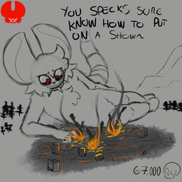 anthro crushing_building crushing_object destroyed_city destruction dialogue fire kill_count macro male smile smirk solo text ratfucker616 john_(ratfucker616) mammal murid murine rat rodent 1:1 english_text hi_res