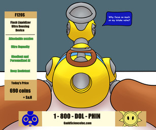 ambiguous_gender belt butt cleaning_tool confusion dialogue exhibitionism for_sale infomercial leather leather_strap looking_at_viewer low-angle_view lying machine metallic_body on_back phone_number presenting presenting_hindquarters shine_sprite simple_background solo speech_bubble spread_legs spreading straps suggestive text valve_(mechanical) water_pump water_tank website_banner anoelotl mario_bros nintendo super_mario_sunshine f.l.u.d.d. robot 6:5 absurd_res comic_sans digital_drawing_(artwork) digital_media_(artwork) english_text hi_res