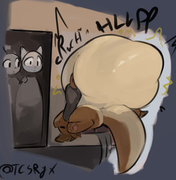 ambiguous_anthro ambiguous_gender ambiguous_pred anthro anthro_pred being_watched belly big_belly biped black_text bloated bone_breaking bottomless bottomless_ambiguous bottomless_anthro brown_body brown_face brown_fur brown_hair brown_hands brown_legs brown_tail calling_for_help chair closed_frown closed_smile clothed clothing compression_sound_effect countershade_face countershade_fur countershade_tail countershade_torso countershading crunch crushing_sound_effect digestion doorway ears_up eyes_closed fatal_vore featureless_crotch feet frown fully_inside fur furniture glistening glistening_belly glistening_body glistening_fur grey_body grey_clothing grey_ears grey_face grey_fur grey_topwear group hair hand_on_another's_shoulder hand_on_belly hand_on_own_belly hand_on_shoulder hindpaw huge_belly imminent_death in_doorway inside light long_sleeves looking_at_another lying lying_on_chair monotone_belly monotone_face monotone_hair motion_lines mouth_closed muffled multicolored_body multicolored_fur on_back pawpads paws pink_pawpads pointy_ears prick_ears rumbling_stomach same_size_vore semi-anthro shortened_sound_effect smile soft_vore solo_focus sound_effect_variant sound_effects standing standing_in_doorway tail tan_belly tan_body tan_countershading tan_face tan_fur tan_tail tapering_tail text thick_tail topwear topwear_only trio twitter_handle two_tone_body two_tone_face two_tone_fur two_tone_tail unseen_prey unwilling_prey vore vowelless vowelless_sound_effect vowelless_vocalization wide_eyed worried tcsrjx domestic_cat felid feline felis mammal mustelid otter 2025 digital_media_(artwork) digital_painting_(artwork) english_description english_text full-length_portrait hi_res lighting painting_(artwork) portrait shaded signature soft_shading