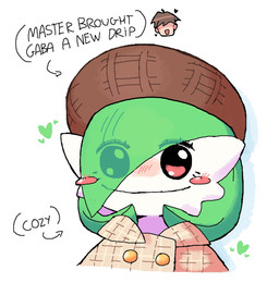 beret blush clothing coat duo female hair hair_over_eye hat headgear headwear heart_symbol male not_furry simple_background smile text topwear white_background melfunnysmell nintendo pokemon gaba_(melfunnysmell) gardevoir generation_3_pokemon human humanoid mammal pokemon_(species) english_text hi_res