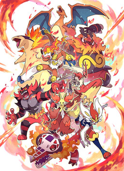 ambiguous_gender anthro black_sclera blue_eyes claws fangs feral fire fur green_eyes group horn inner_ear_fluff looking_at_viewer membrane_(anatomy) membranous_wings multicolored_body open_mouth orange_body orange_eyes orange_fur pawpads paws red_body red_eyes red_fur simple_background tail teeth tongue tuft tusks two_tone_body white_body white_fur wings yellow_body yellow_eyes yellow_fur yellow_sclera kuromagnon nintendo pokemon avian blaziken canid canine charizard cinderace crocodilian delphox emboar felid feline generation_1_pokemon generation_2_pokemon generation_3_pokemon generation_4_pokemon generation_5_pokemon generation_6_pokemon generation_7_pokemon generation_8_pokemon generation_9_pokemon incineroar infernape lagomorph mammal pokemon_(species) primate reptile scalie skeledirge suine typhlosion 2025 hi_res