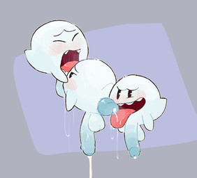 all_the_way_through anal anal_penetration balls big_penis blush bodily_fluids clothing cum erection fellatio genital_fluids genitals glans group group_sex huge_penis humanoid_genitalia humanoid_penis looking_pleasured male male/male male_penetrated male_penetrating male_penetrating_male not_furry open_mouth oral oral_penetration oral_threading penetration penile penile_penetration penis sex simple_background teeth text threaded_by_penis threesome tongue tongue_out trio vein veiny_penis notsafeforwanking mario_bros nintendo paper_mario boo_(mario) canid ghost mammal spirit absurd_res digital_media_(artwork) hi_res