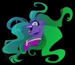 clothing female feral gradient_hair green_eyes green_hair hair long_hair open_mouth open_smile prehensile_hair red_eyes smile supervillain tongue tongue_out thewandie friendship_is_magic hasbro my_little_pony mane-iac_(mlp) earth_pony equid equine horse mammal pony alpha_channel portrait