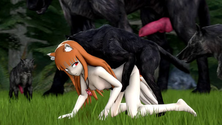 5_fingers all_fours animal_ear_fluff animal_ears bangs being_watched bestiality black_body black_fur blunt_bangs bouncing_breasts breasts doggystyle duo duo_focus erection exposed_breasts feet female female_on_feral female_penetrated feral feral_penetrating feral_penetrating_humanoid fingernails fingers from_behind_position fur genitals grey_body grey_fur group hair half-closed_eyes hip_grab humanoid_genitalia humanoid_on_feral humanoid_penetrated interspecies long_fingernails long_hair looking_at_another male male/female male_on_humanoid male_penetrating male_penetrating_female medium_breasts nails narrowed_eyes navel nipples nude open_mouth orange_hair outside penetration penile penile_penetration penis penis_in_vagina red_eyes sex sidelocks small_breasts tail tail_motion tailwag vaginal vaginal_penetration vulva wolf_ears wolf_tail devilscry spice_and_wolf holo_(spice_and_wolf) animal_humanoid canid canine canis humanoid mammal mammal_humanoid wolf 16:9 2026 3d_(artwork) 3d_animation animated digital_media_(artwork) high_framerate loop no_sound short_playtime source_filmmaker_(artwork) webm widescreen