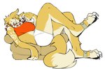 anthro black_nose bottomwear breasts clothing female footwear fur furniture jewelry looking_at_viewer lying on_sofa pawpads sandals shoes shorts simple_background small_head smile sofa solo white_background freebird11 canid canine fox mammal 2019 hi_res