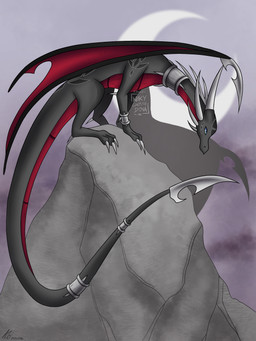 8_horns accessory arm_markings black_body blade blue_eyes blurred_background claws countershading crescent_moon digitigrade facial_markings fantasy female female_feral feral forehead_markings furgonomics grey_claws grey_horn head_markings horn horn_sheath jewelry long_snout long_tail looking_down markings moon mouthless multi_horn multicolored_body multicolored_scales neck_ring neck_spikes quadruped red_body red_countershading red_wings ring rock scales shoulder_markings sky slim_feral snout solo spine_markings spread_wings standing tail tail_accessory tail_blade tail_jewelry tail_ring text thick_tail two_tone_body two_tone_scales ventral_scales weapon_tail wing_blade wings nikyghostiedova activision european_mythology mythology spyro_the_dragon the_legend_of_spyro corrupt_cynder dragon mythological_creature mythological_scalie scalie western_dragon 2026 3:4 alternate_version_at_source artist_name dated digital_drawing_(artwork) digital_media_(artwork) english_description hi_res