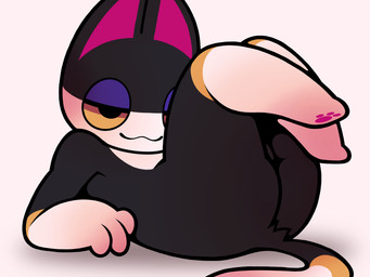 anthro ball butt legs_up male rear_view solo nulldjqtdma animal_crossing nintendo punchy_(animal_crossing) domestic_cat felid feline felis mammal 4:3 absurd_res hi_res