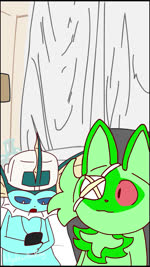 anthro anthrofied awkward awkward_silence backwards_baseball_cap backwards_hat baseball_cap blue_sclera blush blush_lines bong casual_nudity cellphone chair cheek_tuft clothing confession confusion crossed_arms curtains cute_fangs detailed_background dialogue drugs duo ear_fins electronics embarrassed eye_patch eyewear facial_tuft fangs fin frill_(anatomy) frown furniture gesture hand_gesture hat hat_only head_fin headgear headgear_only headwear headwear_only holding_cellphone holding_object holding_phone holding_smartphone inside jewelry looking_at_object looking_at_phone male male/male male_anthro mostly_nude neck_frill neck_tuft necklace open_mouth open_smile outstretched_arm phone pointing pokeball pokeball_necklace pupils red_sclera sitting slit_pupils smartphone smile stare teeth tuft klydewitakay furrymon nintendo pokemon the_chalkeaters vaporeon_rapper eeveelution felid feline generation_1_pokemon generation_9_pokemon mammal marine pokemon_(species) sprigatito vaporeon 2023 9:16 animated hi_res short_playtime sound webm