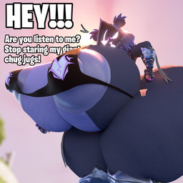anthro big_breasts big_butt bikini bikini_top breasts butt clothing female huge_breasts huge_butt hyper hyper_breasts hyper_butt purple_body solo swimwear two-piece_swimsuit bizcocho epic_games fortnite raven_team_leader bear mammal 3d_(artwork) digital_media_(artwork) hi_res