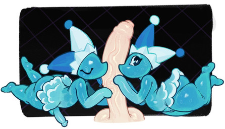 anthro big_butt bisexual both_sexes_in_same_situation butt erection female first_person_view foreskin genitals group humanoid_genitalia humanoid_penis licking long_foreskin male male/female male/male male_pov oral penile penis penis_lick penis_size_difference sex size_difference thick_thighs tongue trio unretracted_foreskin vulva blujeanz deltarune undertale_(series) mizzle_(deltarune)