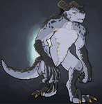 after_transformation claws curious_boi deathclaw digitigrade dragon fallout fangs featureless_crotch grey_body horn hybrid lizard microsoft mythological_creature mythological_scalie mythology post-apocalyptic reptile scales scalie tail teeth transformation whiskerdoodles