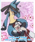 absurd_res ambiguous_gender anthro asphyxiation breath_play canid canine choking duo english_text furrymon generation_4_pokemon head_in_crotch headlock headscissor hi_res human human_on_anthro interspecies lucario male male/ambiguous mammal meme mishabahl nintendo pokemon pokemon_(species) pokemon_trainer pokephilia professor_chalk text the_chalkeaters yaranaika