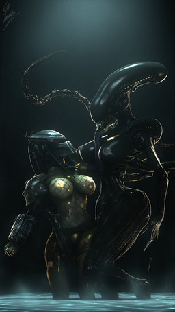armor breasts butt clothing duo female female/female fishnet_clothing fishnet_topwear glistening hair headgear helmet hug humanoid_on_humanoid nipples not_furry partially_submerged topwear water weapon lamoz571 alien_(franchise) alien_vs._predator_(franchise) predator_(franchise) alien humanoid xenomorph yautja 3d_(artwork) 9:16 digital_media_(artwork) hi_res