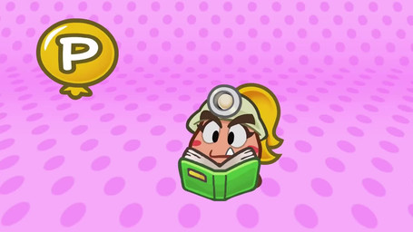 air_inflation balloon belly big_belly big_butt blonde_hair book butt clothing female floating hair hat headgear headwear inflatable inflation pink_background power_balloon simple_background solo spherical_inflation swelling biddybrother mario_bros nintendo paper_mario paper_mario:_the_thousand_year_door goombella goomba 16:9 2025 animated short_playtime sound video widescreen