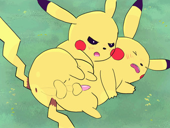 anal anal_penetration animal_genitalia anus balls blush blush_lines duo feral from_behind_position fur genitals grass grass_field lying male male/male male_penetrated male_penetrating male_penetrating_male on_side penetration penile penile_penetration penis penis_in_ass plant sex spoon_position tail yellow_body yellow_fur newdlz nintendo pokemon generation_1_pokemon pikachu pokemon_(species) 2d_animation animated frame_by_frame hi_res