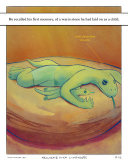 4_toes 5_fingers anthro border bottomwear clothing dialogue duo feet fingers forked_tongue good_parenting holding_child love male neonate rock shorts smile spots tail tender text toes tongue warmth young sharkinthepark komo_(sharkinthepark) komodo_dragon lizard monitor_lizard reptile scalie 2025 4:5 absurd_res comic english_text hi_res parent_(lore) parent_and_child_(lore) parent_and_son_(lore) son_(lore)