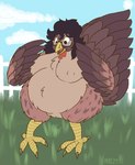 after_transformation overweight pregnant solo transformation run_rabbit_bounce avian bird chicken galliform gallus_(genus) livestock phasianid hi_res