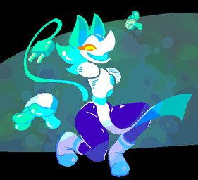 abstract_background anthro belt blue_bottomwear blue_clothing blue_hair blue_pants blue_tail boots bottomwear cable_tail clothing disembodied_hand dress electrical_plug eyelashes female floating floating_hands floating_head footwear hair long_tail machine no_pupils open_mouth open_smile orange_eyelashes pants shoes slit_dress smile solo tail teal_hair teal_mouth thick_thighs white_boots white_clothing white_dress white_footwear yellow_eyes cryptiacurves deltarune undertale_(series) tasque_manager darkner felid feline mammal robot robot_anthro cool_colors digital_drawing_(artwork) digital_media_(artwork) full-length_portrait lineless low_res portrait