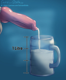 animal_genitalia animal_penis anthro balls beer_mug bodily_fluids canine_genitalia canine_penis cum cum_drip dripping ejaculation filled_with_cum filling_container filling_cup fur genital_fluids genital_focus genitals knot male measurements measuring orgasm penis penis_focus pink_penis simple_background solo tan_body tan_fur stellaamoris all_males_may isan_(character) canid canine canis domestic_dog hybrid mammal shiba_inu spitz wolf absurd_res digital_media_(artwork) digital_painting_(artwork) hi_res painting_(artwork)
