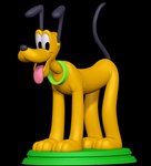 3d_modeling 3d_print collar feral looking_sideways male open_mouth raised_tail simple_background smile solo standing tail tongue tongue_out yellow_body sillytoys disney pluto_(disney) canid canine mammal 3d_(artwork) digital_media_(artwork) hi_res