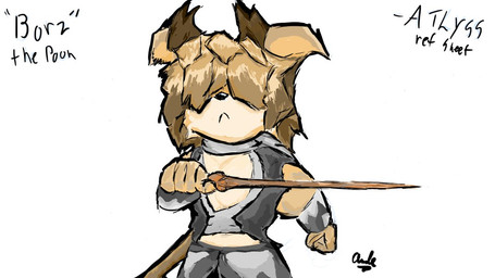 anthro antlers armor black_nose black_outline blonde_hair clenched_teeth countershade_torso countershading frown fur hair hair_over_eyes holding_melee_weapon holding_object holding_sword holding_weapon horn male melee_weapon outline pecs simple_background solo sword tail tan_body tan_fur teeth text warrior weapon white_background andetheslayer atlyss borz_(andetheslayer) fan_character poon_(atlyss) 2025 character_name half-length_portrait portrait signature species_name