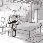 aged_down anthro bed bedroom bedtime furniture group happy male smile trio tucked_in young young_anthro young_male bloomellaa activision crash_bandicoot_(series) coco_bandicoot crash_bandicoot doctor_neo_cortex bandicoot human mammal marsupial 1:1 2020 absurd_res comic greyscale hi_res monochrome signature brother_(lore) brother_and_sister_(lore) sibling_(lore) sister_(lore)