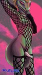 aroused blush bodily_fluids clothing cum eyes_closed femboy fishnet_clothing genital_fluids genitals leaking legwear lingerie male open_mouth penis precum stockings vein vandclash rico_(vandclash) lizard reptile scalie absurd_res hi_res