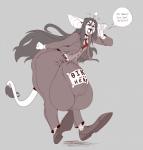 anthro big_bulge biped bulge clothed clothing femboy footwear fraternity hair huge_bulge hyper hyper_bulge long_hair makeup male shoes solo standing suit text thick_thighs boosterpang theta_iota_kappa gang_xi_siyu siyu dipodomyine heteromyid kangaroo_rat mammal rodent absurd_res english_text hi_res