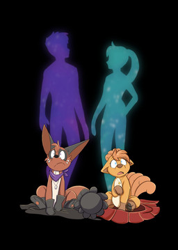 after_transformation before_and_after blue_eyes bottomwear clothing discarded_clothing duo female feral fur human_to_feral implied_transformation jewelry kerchief male mostly_nude necklace necklace_only nervous nude open_mouth orange_body orange_fur pawpads scarf scarf_only shrunk silhouette silhouetted_body simple_background sitting skirt species_transformation surprised tail transformation reva_the_scarf nintendo pokemon pokemon_mystery_dungeon spike_chunsoft generation_1_pokemon generation_8_pokemon human mammal nickit pokemon_(species) vulpix digital_media_(artwork) hi_res