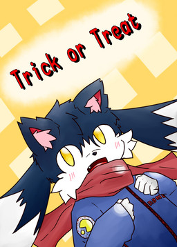 black_body black_fur black_nose blue_clothing blue_shirt blue_topwear blush blush_lines clothing cute_fangs dipstick_ears ear_markings fangs fur hand_on_chest inner_ear_fluff kemono looking_up male multicolored_body multicolored_ears multicolored_fur no_pupils open_mouth red_inner_ear red_scarf red_text scarf shirt simple_background solo teeth text topwear tuft two_tone_body two_tone_face two_tone_fur white_body white_fur white_hands white_inner_ear_fluff yellow_background yellow_eyes yosshi_(yo41) bandai_namco klonoa_(series) pac-man_(series) klonoa pac-man domestic_cat felid feline felis mammal 2015 digital_media_(artwork)